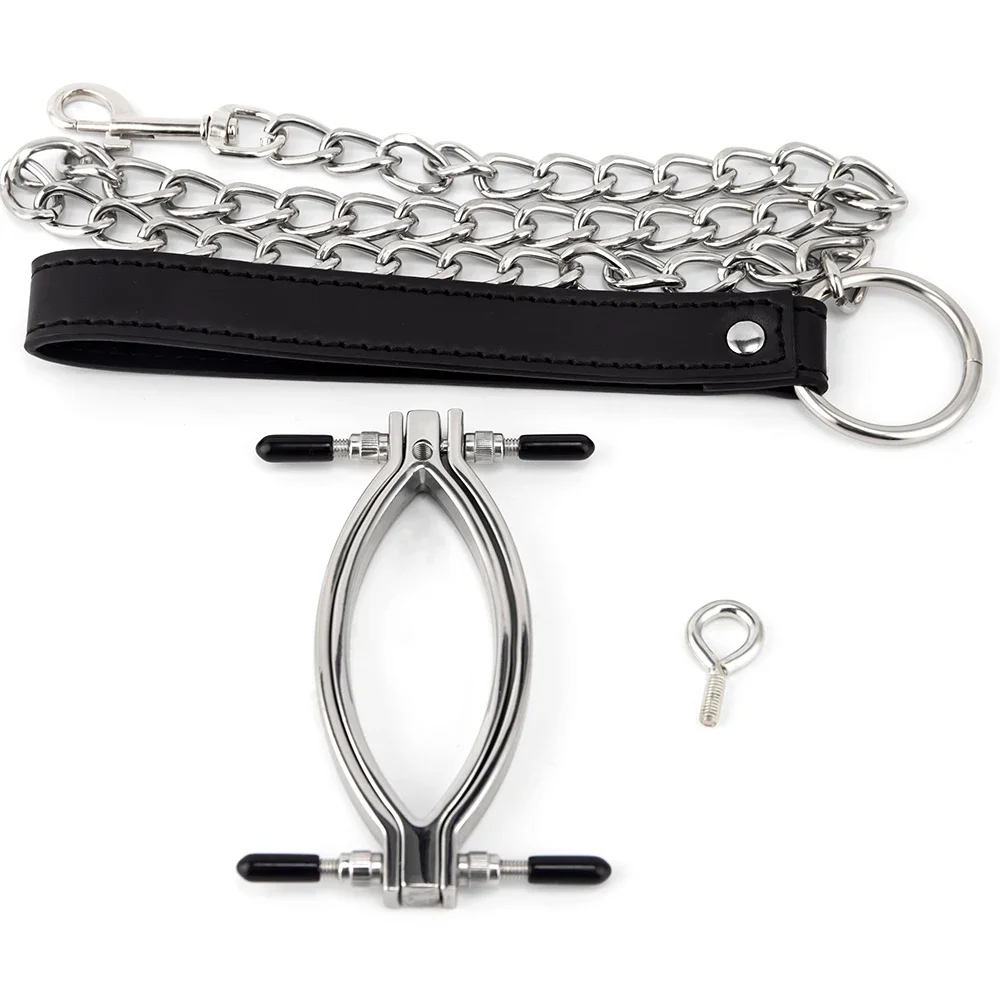 Clitoris Stimulator Clamp Stianless Steel Pussy Clamp Vaginal Pussy Expander Speculum Pussy Massager Fetish Sex Toys For Women - view 2