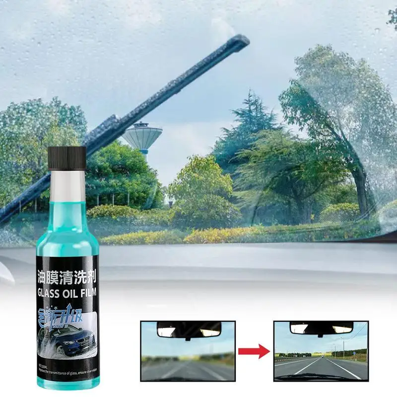 Oil Film Remover For Car Window Long Lasting Safe Oil Film Remover Oil Film Cleaning Anti-Freeze Oil Film Cleaner Glass Coating