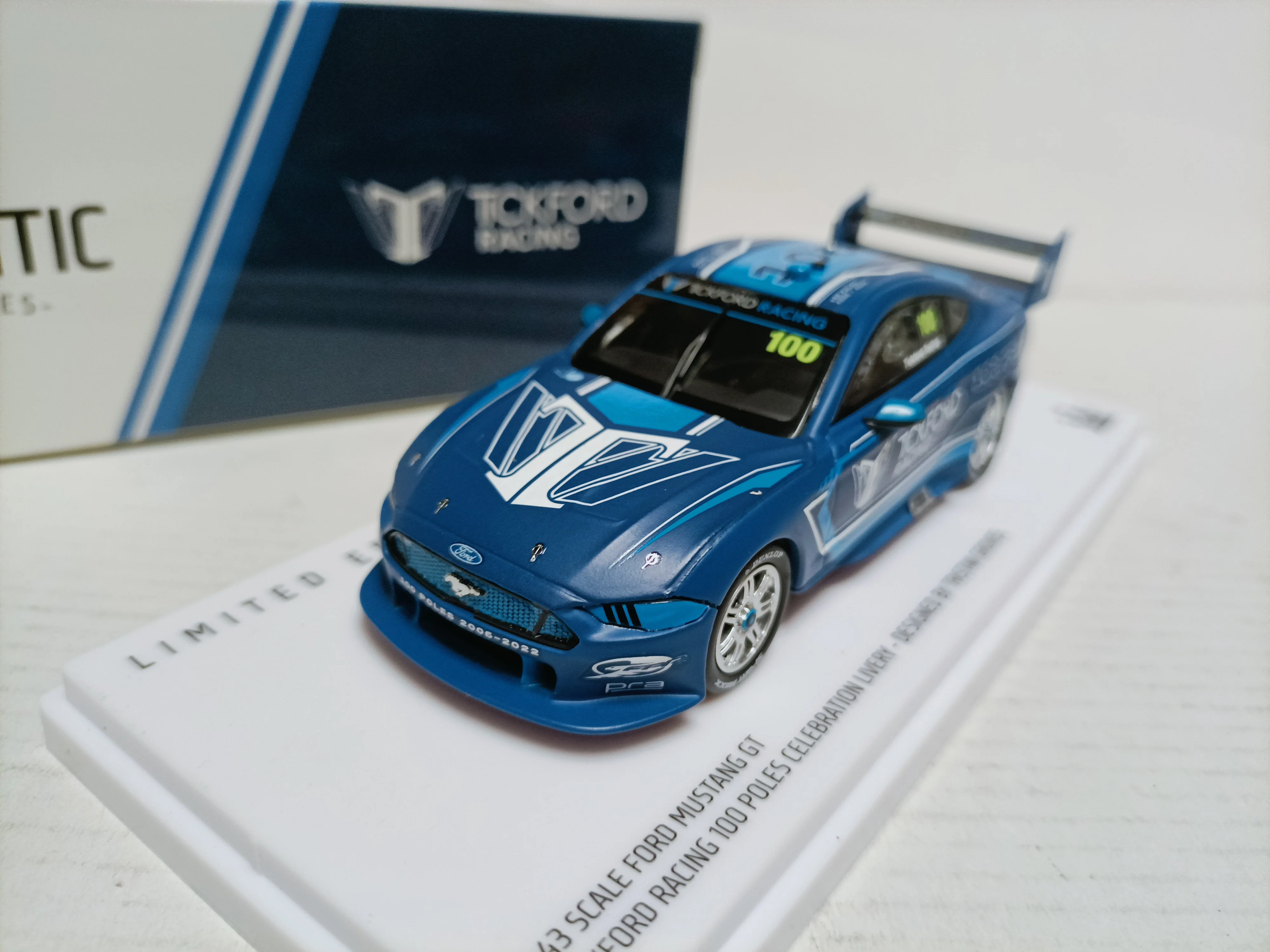 Authentic 1 43 Ford Mustang Commemorative Edition Racing Model Tickford Ford 100 Poles