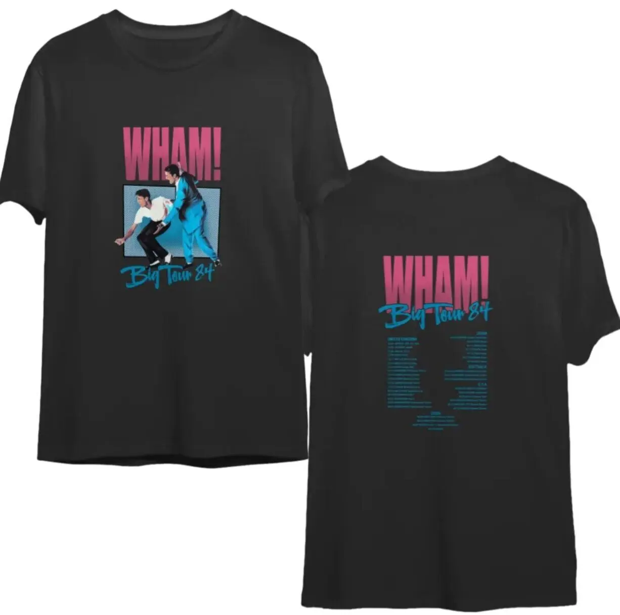 

Футболка Wham Big Tour 1984, двухсторонняя футболка