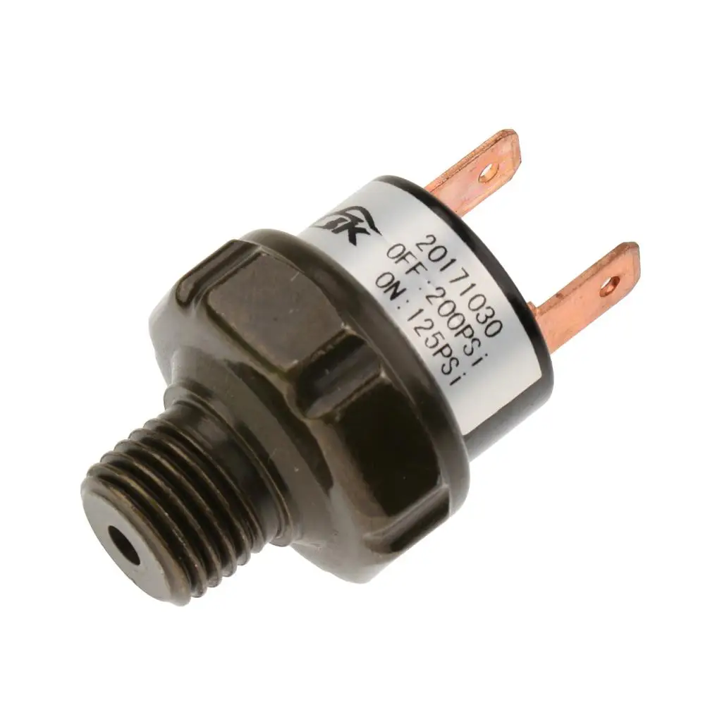Car Boat Air Pressure Switch 12V Alloy Universal Automatic Compressor Valve for Suspension and Horn Tanks