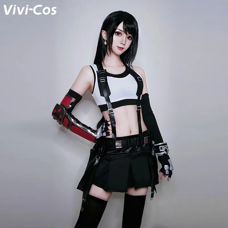 

Vivi-Cos Game Final Fantasy Tifa Lockhart Cool Handsome Cosplay Halloween Women's Costume Role Play Party Carnival New S-XXL