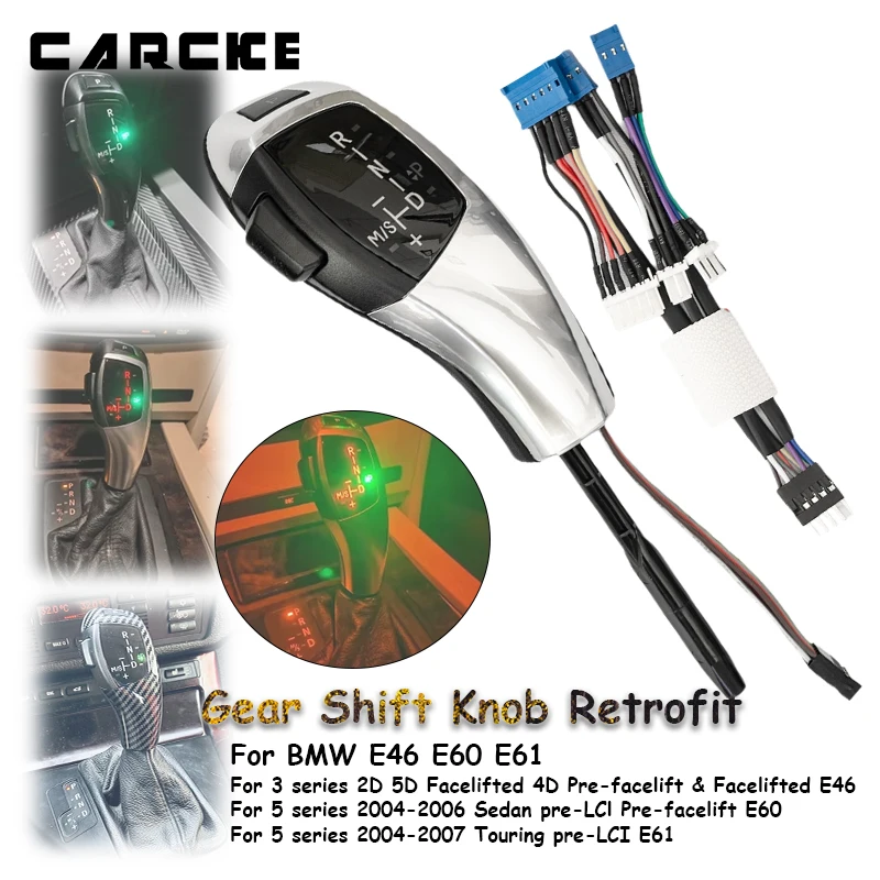 

Gear Shift Knob E61 For BMW 5 Series E60 3 Series E46 Gear Shifter Lever Retrofit Kit Modified Upgrade Interior Car Accessories