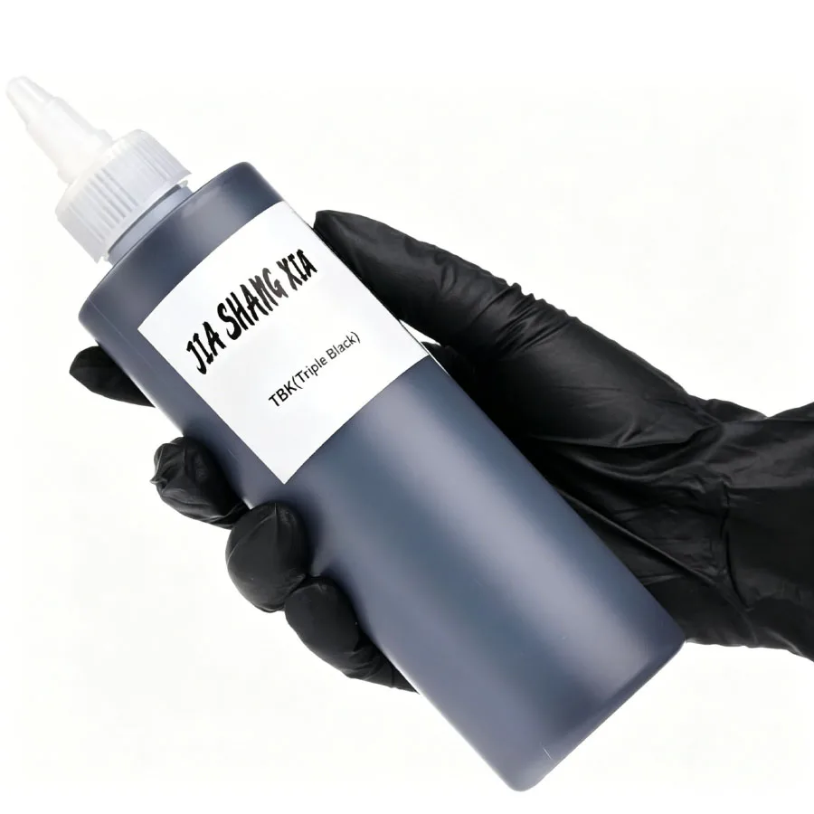 タトゥーインク-黒-ミニチュアナイフペイントと紫外線タトゥーインク-タトゥー用品-プロのボディタトゥー用-500ml