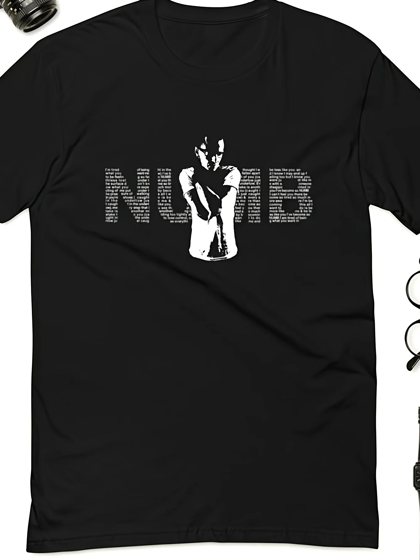Plus Size Men'S Chester Numb T-Shirt - Crew Neck, Slightly Stretchy Fabric for a Comfortable Fit, Featuring Iconic Design - Casual, Unisex, Collectible T-Shirt