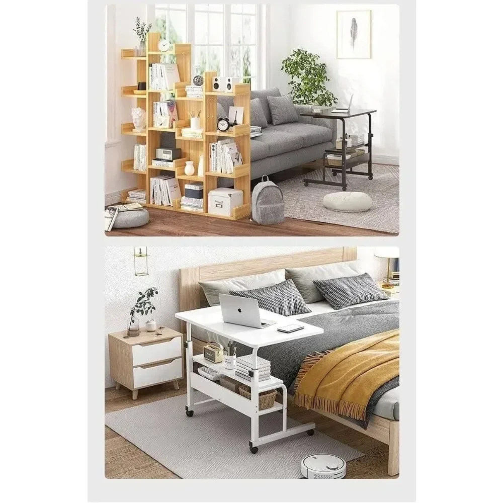 

Mobile Computer Desk Large Bedside Study Lift Table Adjustable Height Study Creative Small Table Board Mobile Sofa Bedside