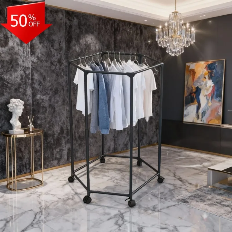 

Steel Shelf Iron Storage Home Furniture Clothes Standing Hanger Clothes Closet Bedroom Valet Stand Hanging Rod Nightstand