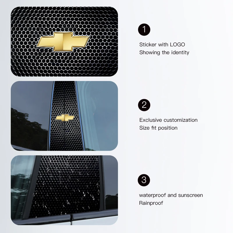 ملصقات السيارات B-عمود مركز العمود الديكور غطاء مقاوم للماء شارات الحيوانات الأليفة اكسسوارات السيارات لشروليه سبارك كابتيفا Z71 الشراع