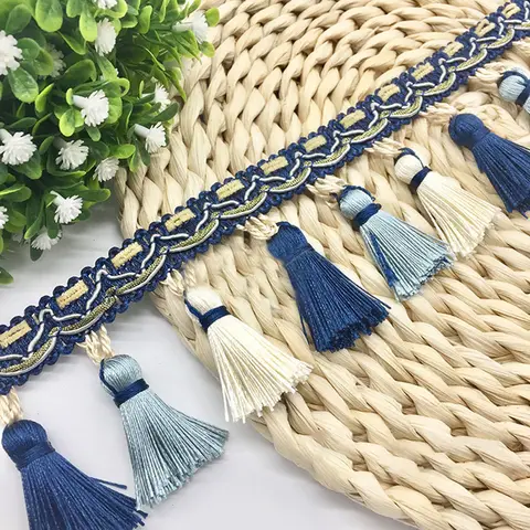 11 Meter Tassel Lace Edging Handmade Diy Lace Trim Tassel Fringe Clothes Curtain Table Upholstery Sofa Decorative Accessory