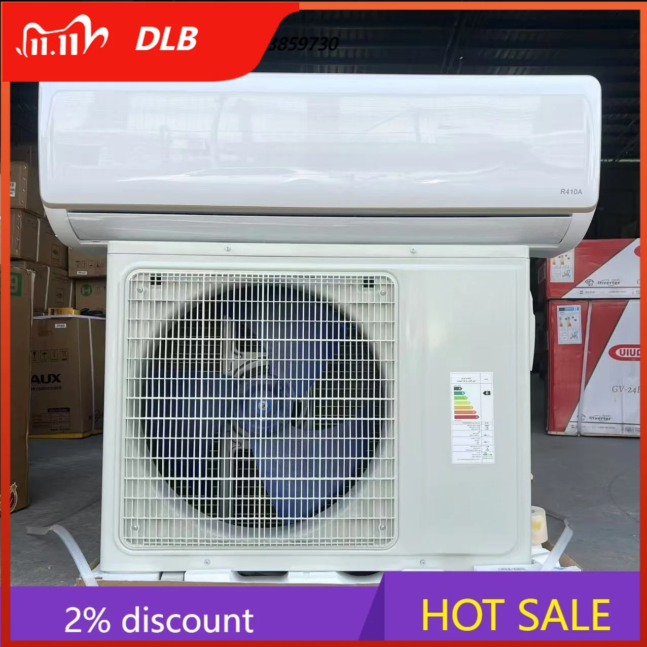 DLB for Household air Conditioner for Home 2ton 24000btu ON/OFF Cool and Heat Golden Fin Self Clean 4way Swing GREEN Iraq Leadin