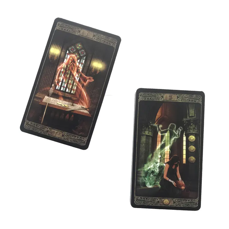 Hot sales Ghost Tarot Oracle Tarot Card Fate Divination Prophecy Card Family Party Game Toy Tarot 78 Card Deck PDF Guide