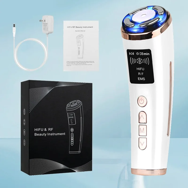 جهاز تجميل نسائي متعدد الوظائف للعناية بالبشرة وشد الوجه، معدات محمولة للوجه، مدلك وجه صغير مكركرنت #5