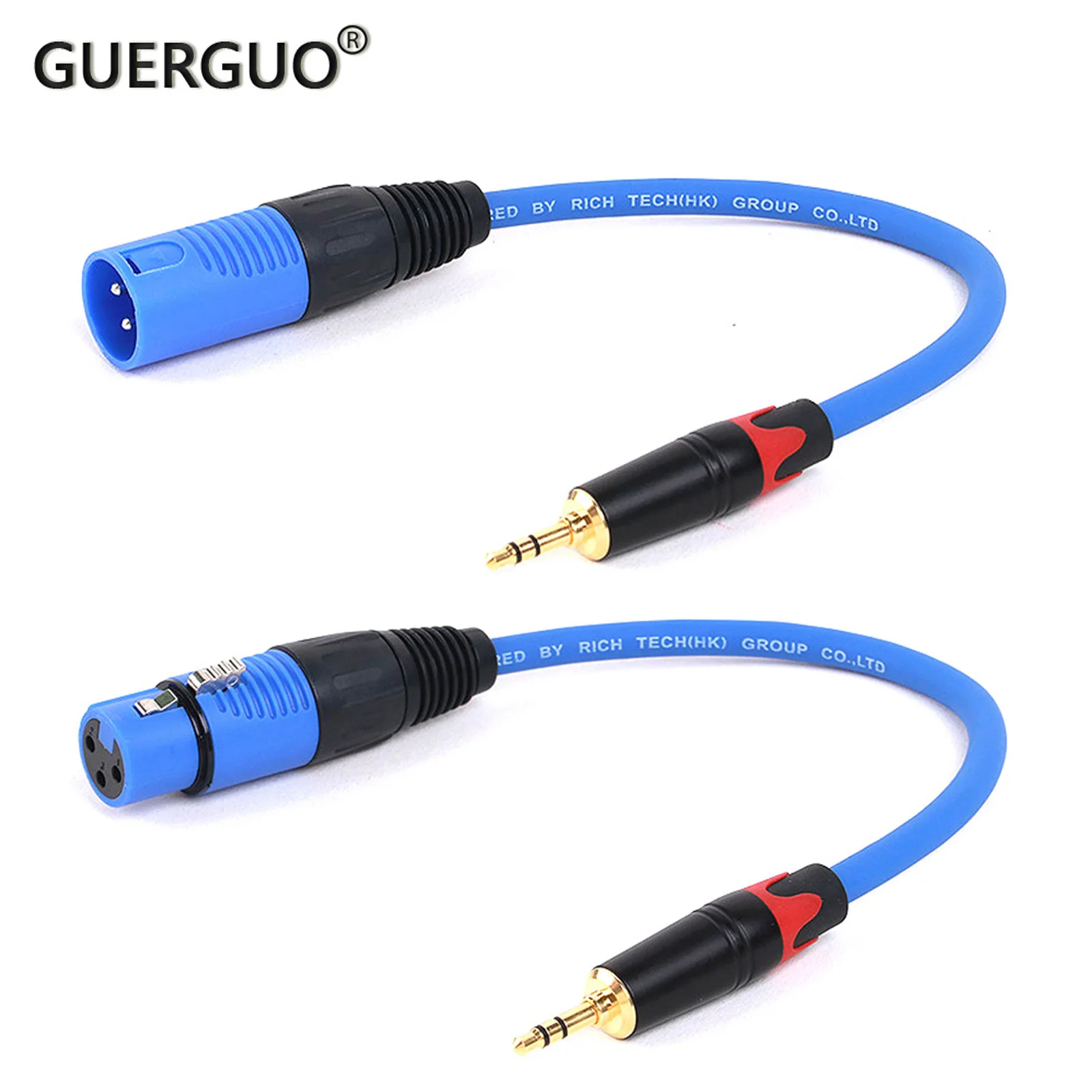 

High quality Balanced 3Pin Male/Female XLR To 3.5mm(1/8) Stereo Male Jack Cable For Microphones Professional Connector 0.3M-25M