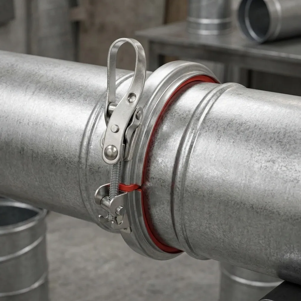 Galvanized Steel for Quick Tightening Clamp with Soft Rubber Interior to Protect Pipe Surfaces During Installation