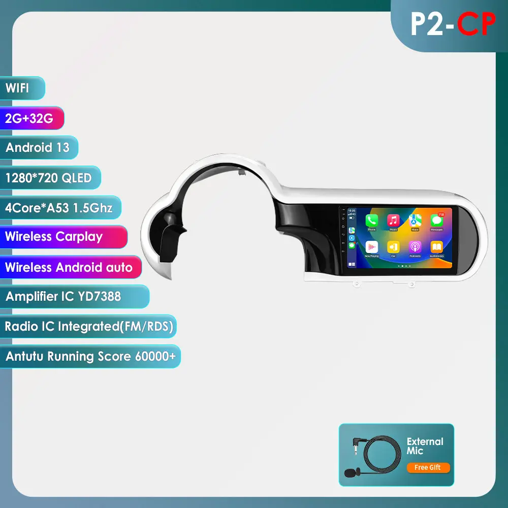 OSSURET Android Autoradio Speler voor Renault Twingo 3 III BCM 2014-2024 Carplay Auto GPS 2DIN Auto multimedia door Snapdragon 6115