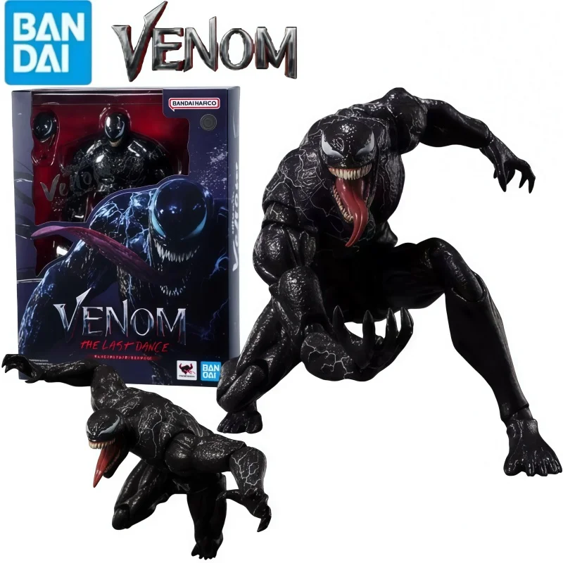 

В наличии, оригинальная упаковка, Bandai SHF Marvel Venom The Last Dance, аниме-фигурка, модель для коллекционирования, игрушка, готовый подарок