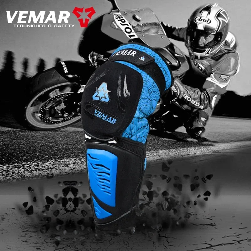 VEMAR Motorcycle Riding Knee Guards, All-Season Off-Road Racing Knee Protectors, Men Women Impact Resistant Knee Pads for Moto
