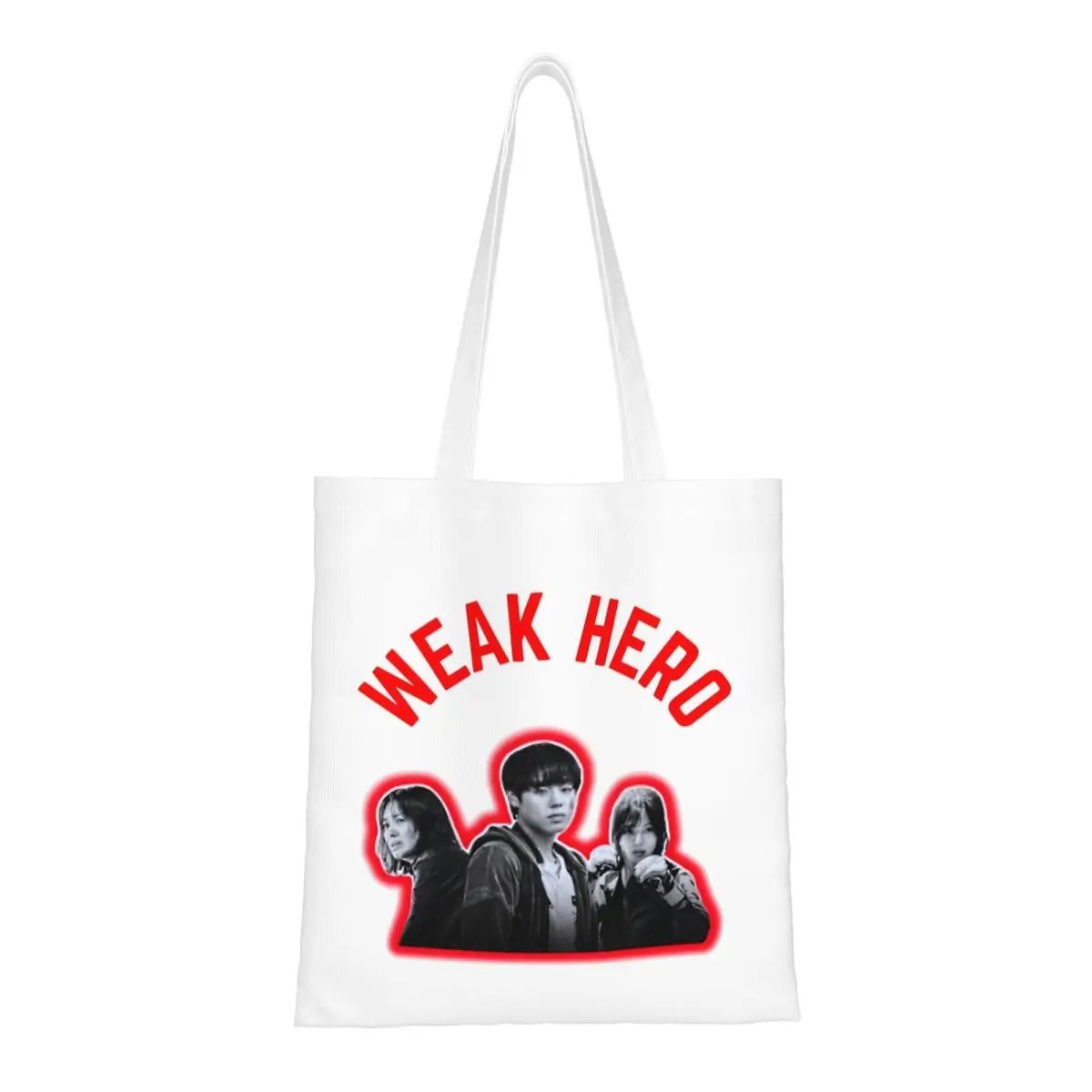 

Weak Hero Class Canvas Tote Handbag Kdrama Shoulder Bags Large Capacity Shopper Bags for Unisex