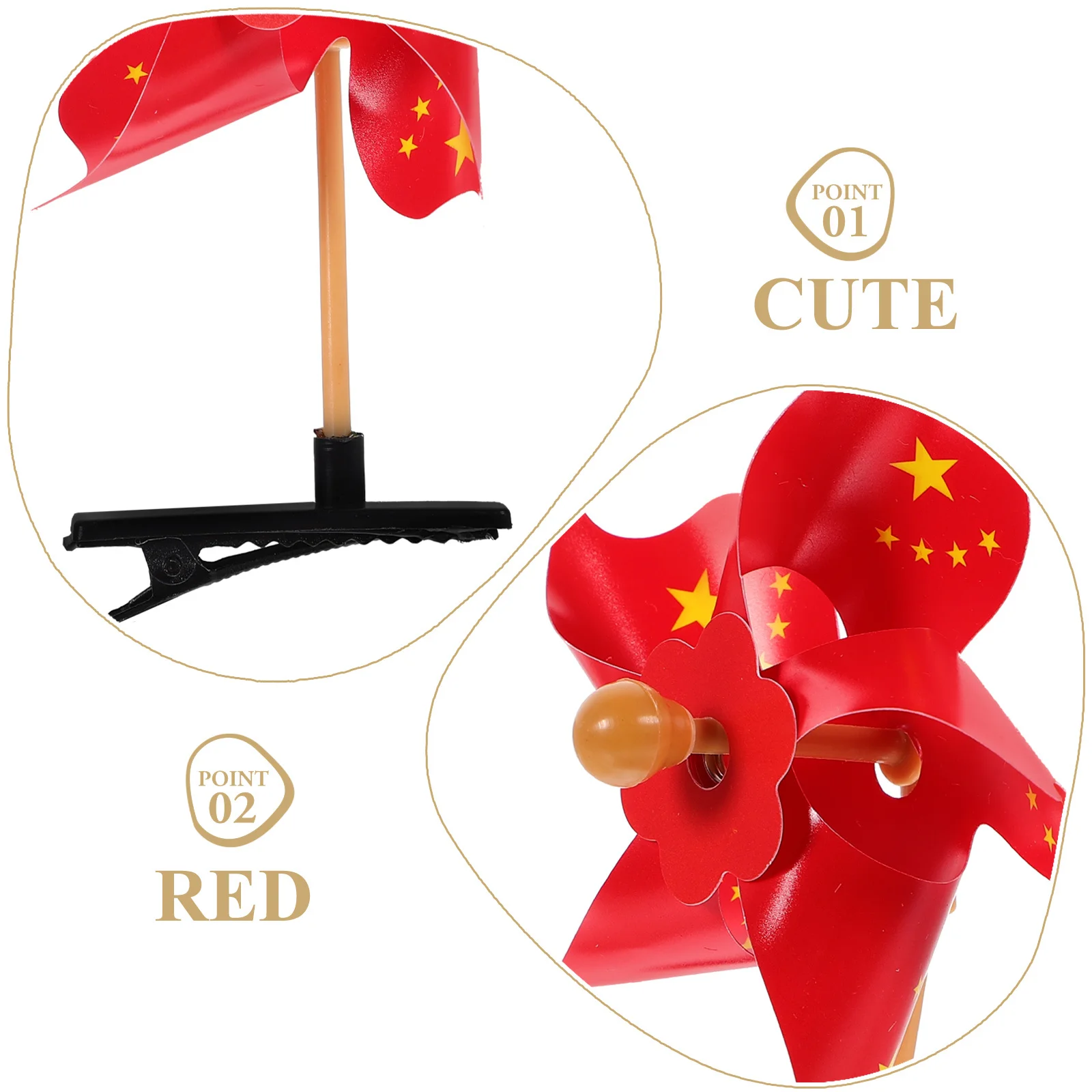 

20Pcs Cute Star Windmill Hair Clips for Little Girl Decorative Pinwheel Hair Clips for Daily Wear Party Celebration