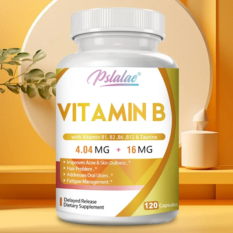 Vitamin B Capsules - B-complex Vitamin Supplement To Support Energy Metabolism, Nervous System Support, Brain, Heart HealthSuppl