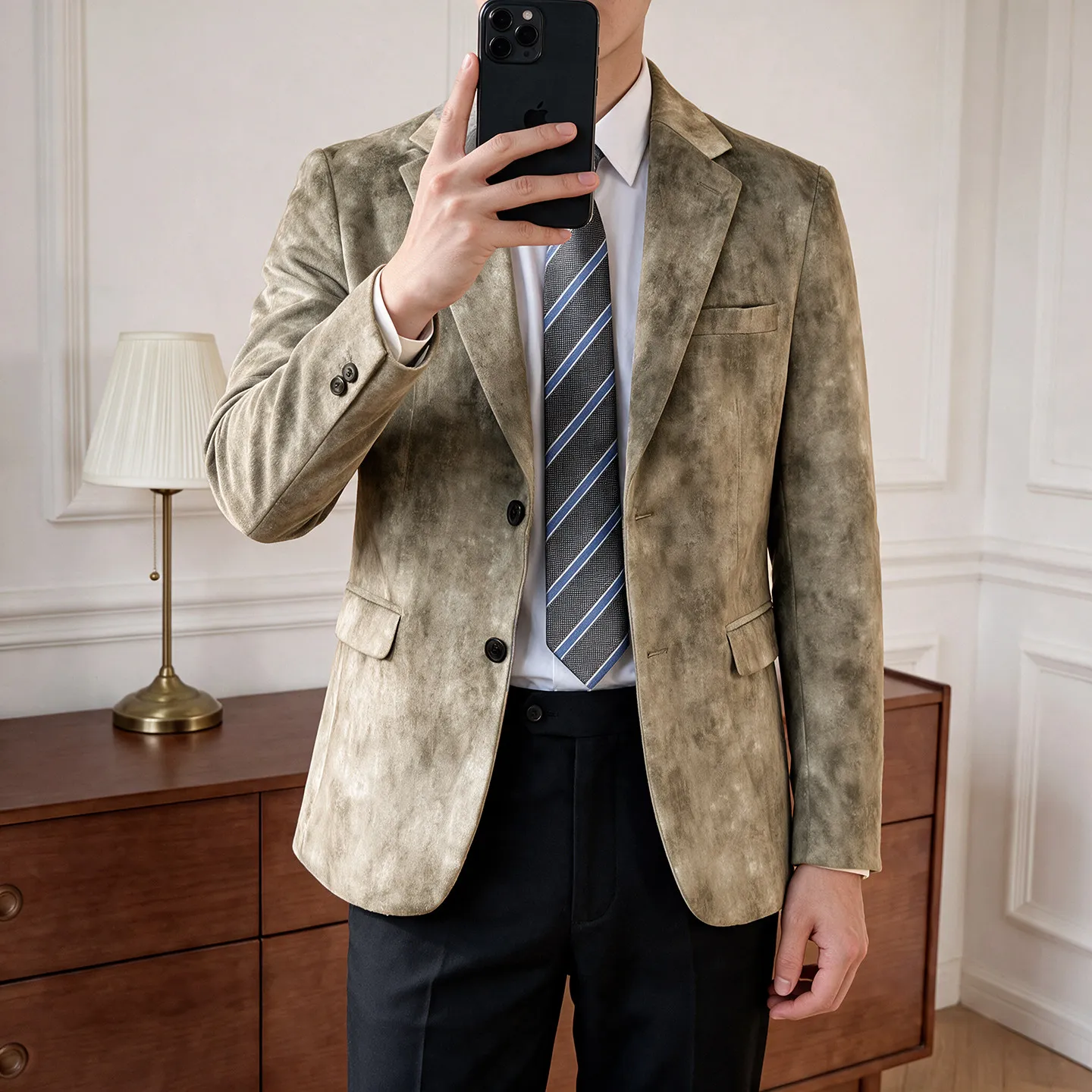 High-Quality Fashionable Men's Business Suit Jacket Artistic Host Personality Casual Western Wear for Parties And Events