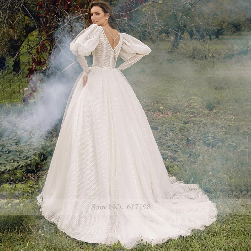 Robe de mariée trapèze Sexy à manches longues et col en v, nouveau Design, 2022