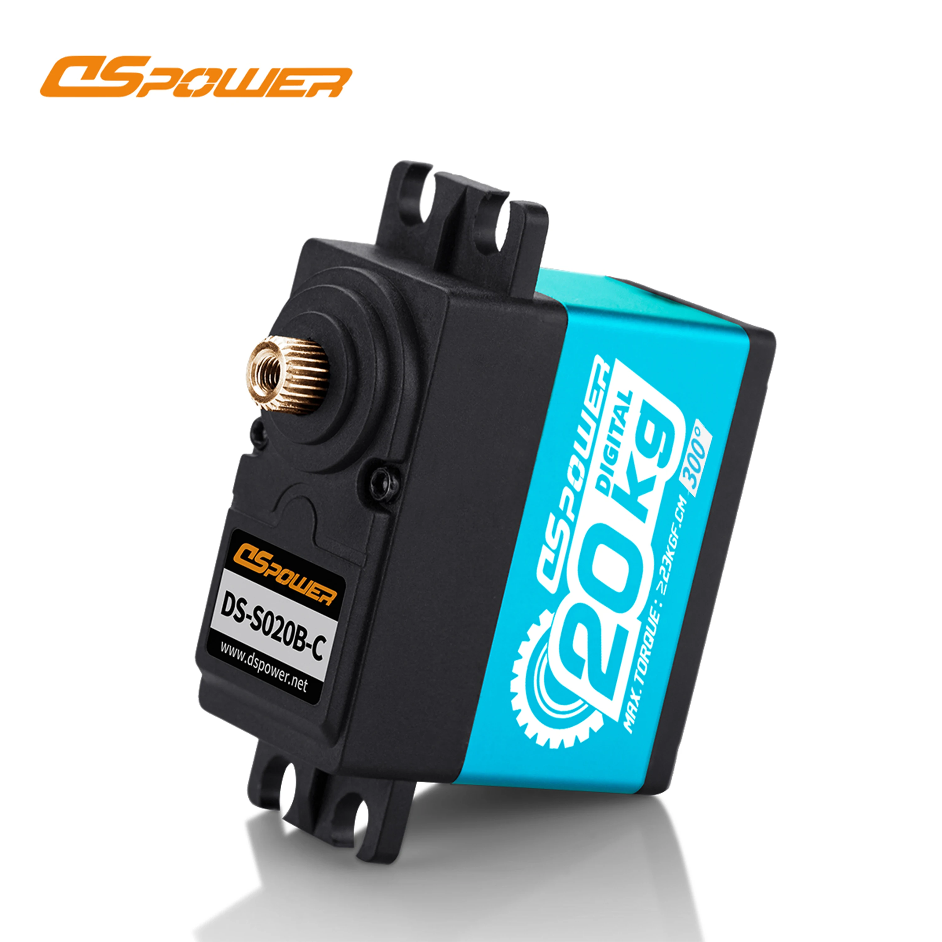 Ingranaggio metallico DSpower 20KG 300 °   Motore ad alta velocità servo digitale con guscio in mezzo alluminio 6.0~7.4V per accessori drone per barche per camion auto RC