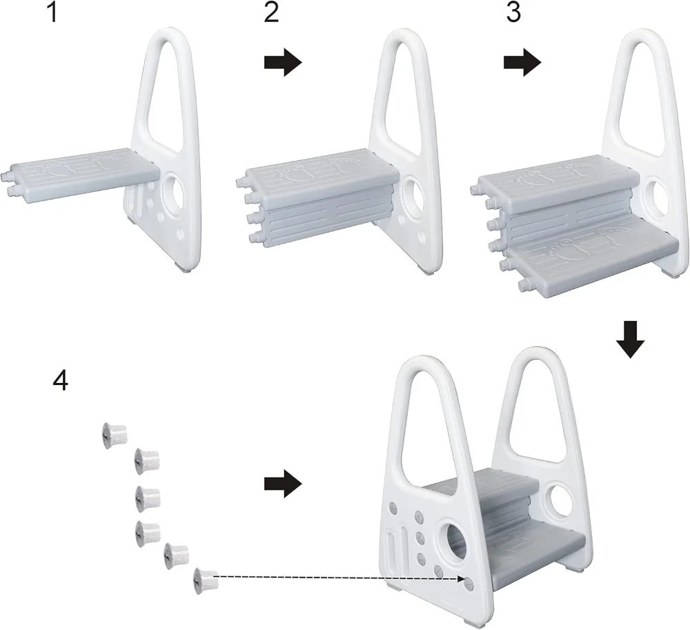 Potty Training Learning Helper with Handles, Step Ladder, Stool para Banheiro, Cozinha, Banheiro, 2 Pisos