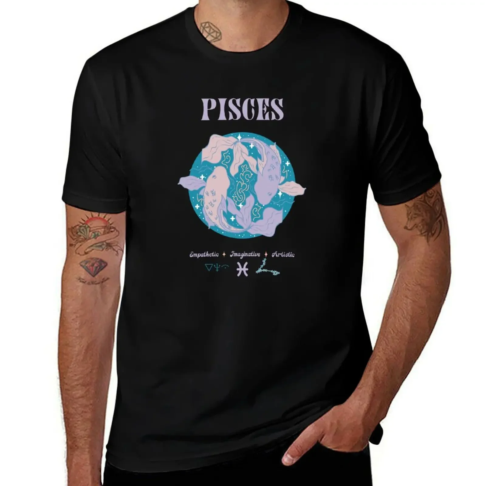 

Pisces Fish - Muted Jewel T-Shirt gifts for boyfriend shirts graphic plain Personalized t-shirt men clothing