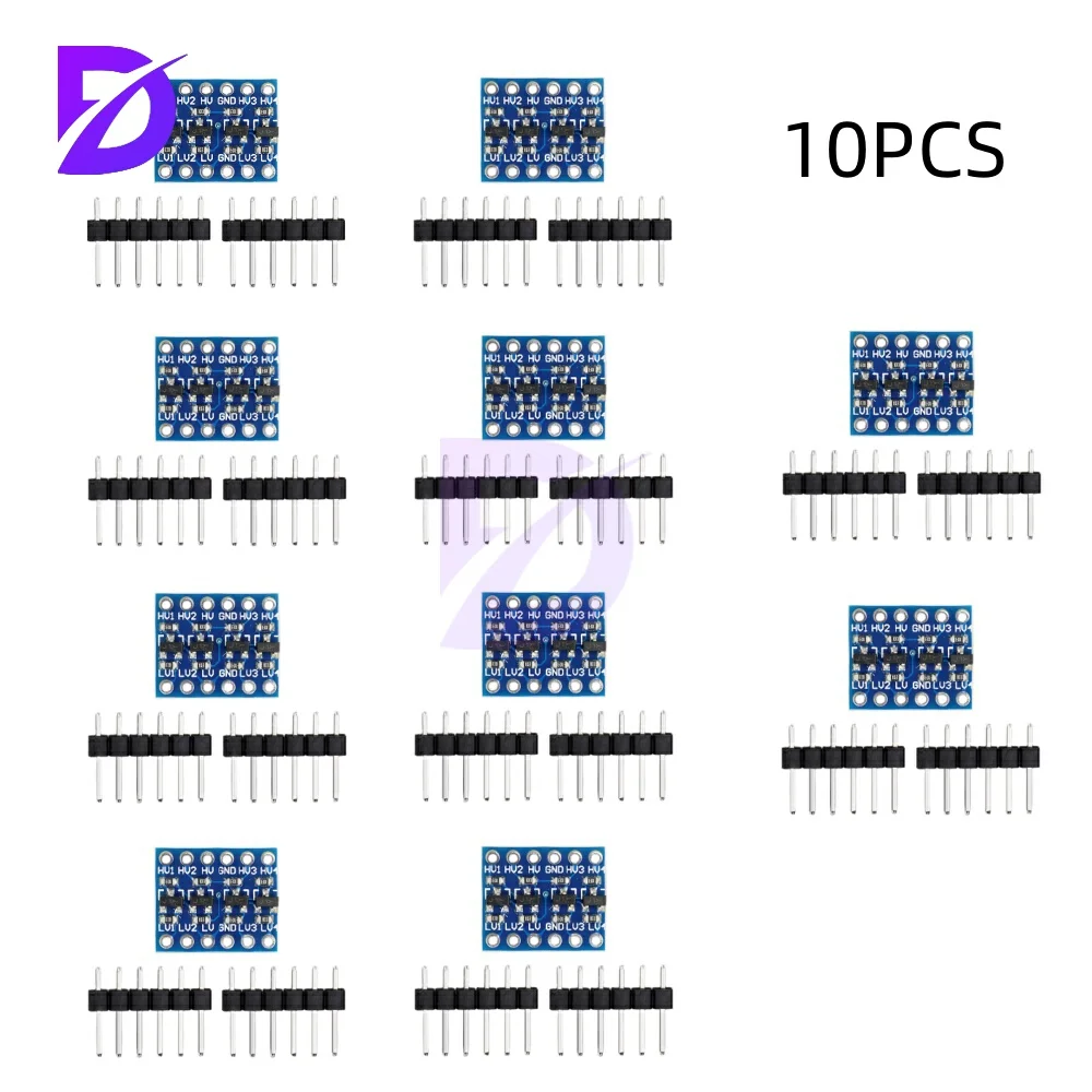 

4MOS Transistor Level Conversion Module With Four Channels Of 3V And 5V Interchangeable IIC UART SPI Level Conversion