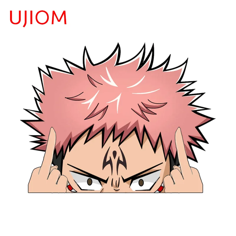 UJIOM Middle Finger Sukuna Wall Sticker Funny Exquisite Versatile Amusing Decal Practical Charming Room Decoration Accessories
