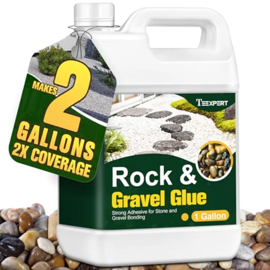 

Rock Glue for Landscaping Strong Pea Gravel Binder and Stone Adhesive for Walkways, Yards, Patios, and Decorative Driveway Edge