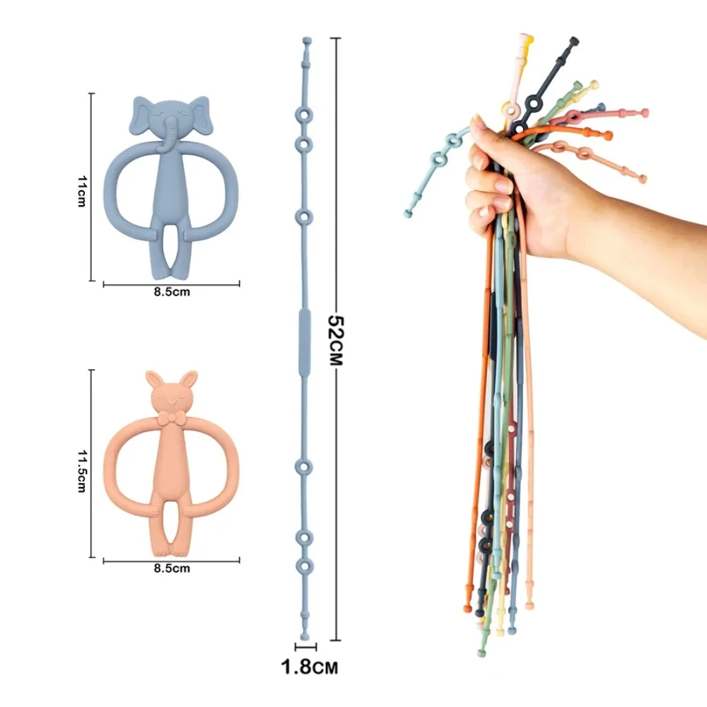 Nuovo Silicone Del Bambino Ciuccio Catena Ciuccio Passeggino Accessorio Anti-perso Catena Anti Caduta Corda Manichino Capezzoli Titolare Pinze