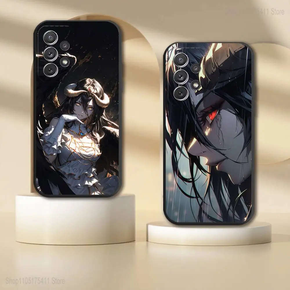 

A-Albedo Anime O-Overlord Phone Case For Samsung S 25,24,23,22,30,21,10,9,Ultra,Plus,Lite,FE,4,5G Black Soft Case
