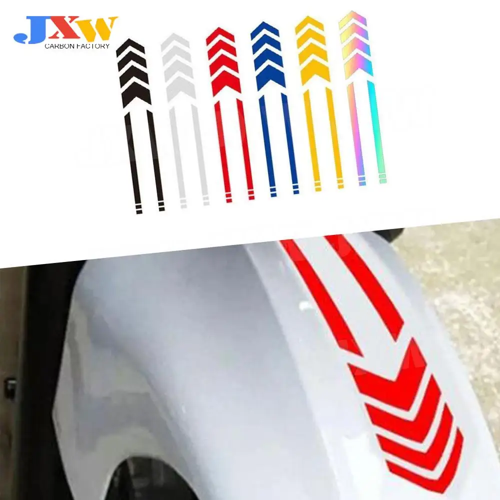 Universal Waterproof Oilproof Reflective Motorbike Tape Decal for Moto Accessories Motorcycle Arrow Stripe Stickers Fender Paste