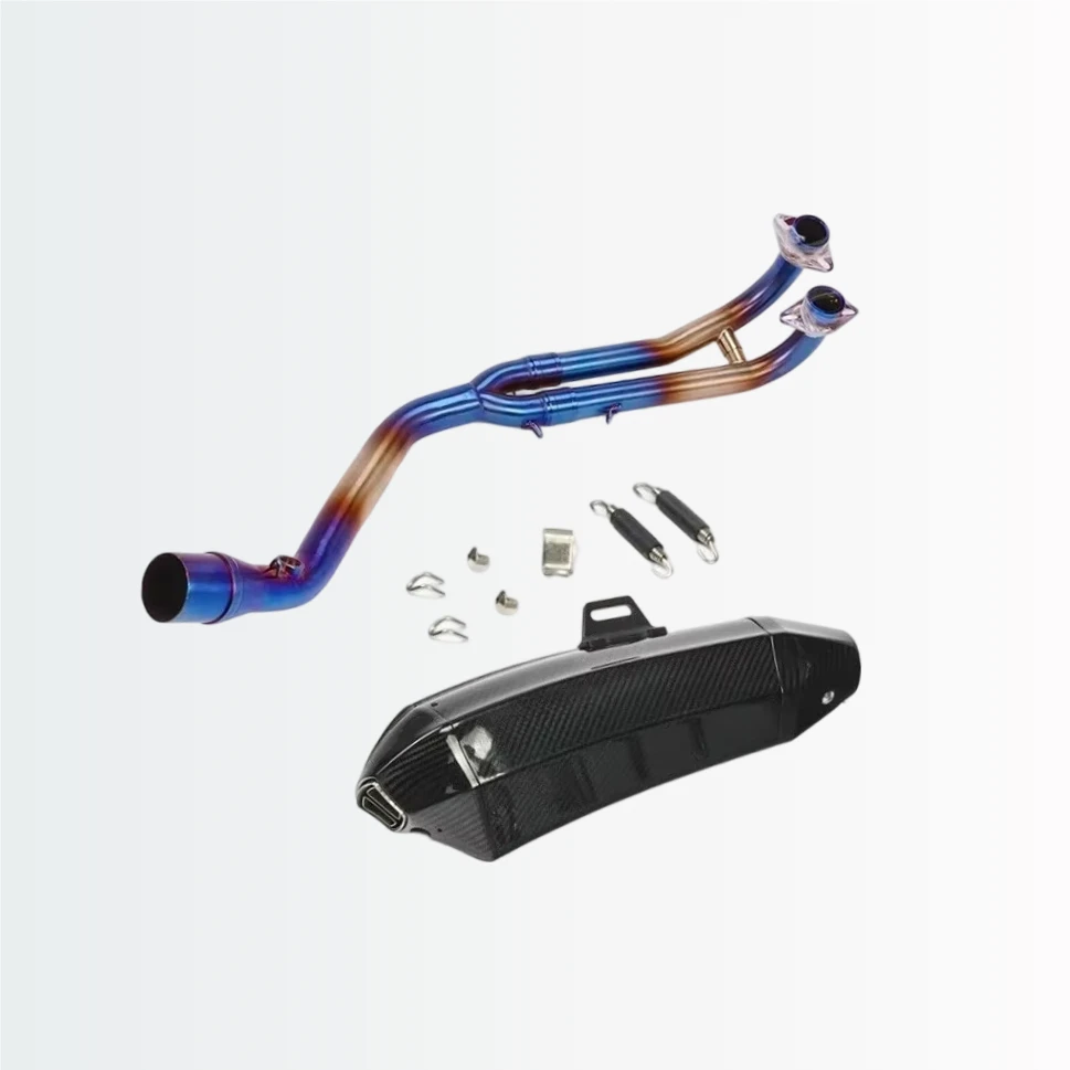 Motorcycle Full Exhaust System 51mm For Yamaha TMAX500 TMAX530 2008-2016 Motor Bike Front Exhaust Pipe Muffler Exhausts Kits