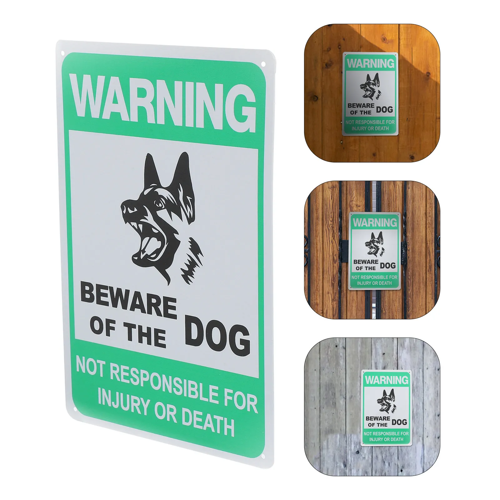 

Vintage Beware of Dog Sign Metal Tin Retro Garden Yard Decoration Weatherproof Fade Resistant Outdoor Safety Warning Sign