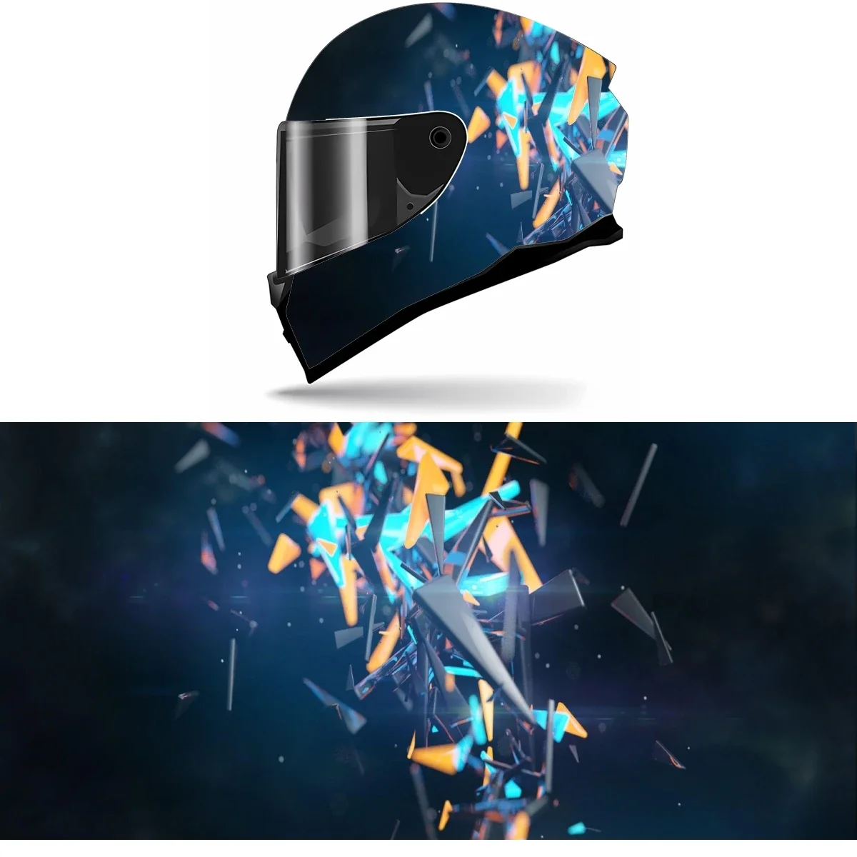 

Striped polygonal irregular graphics Helmet Stickers Self Adhesive Racing Motorcycle Custom Helmet Wrap Decals Vinyl Decal