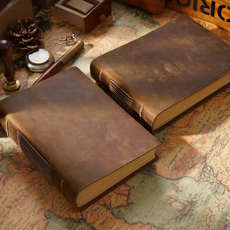 creative-notebook-leather-notebook-handmade-sketch-book-cowhide-book-vintage-diary-book