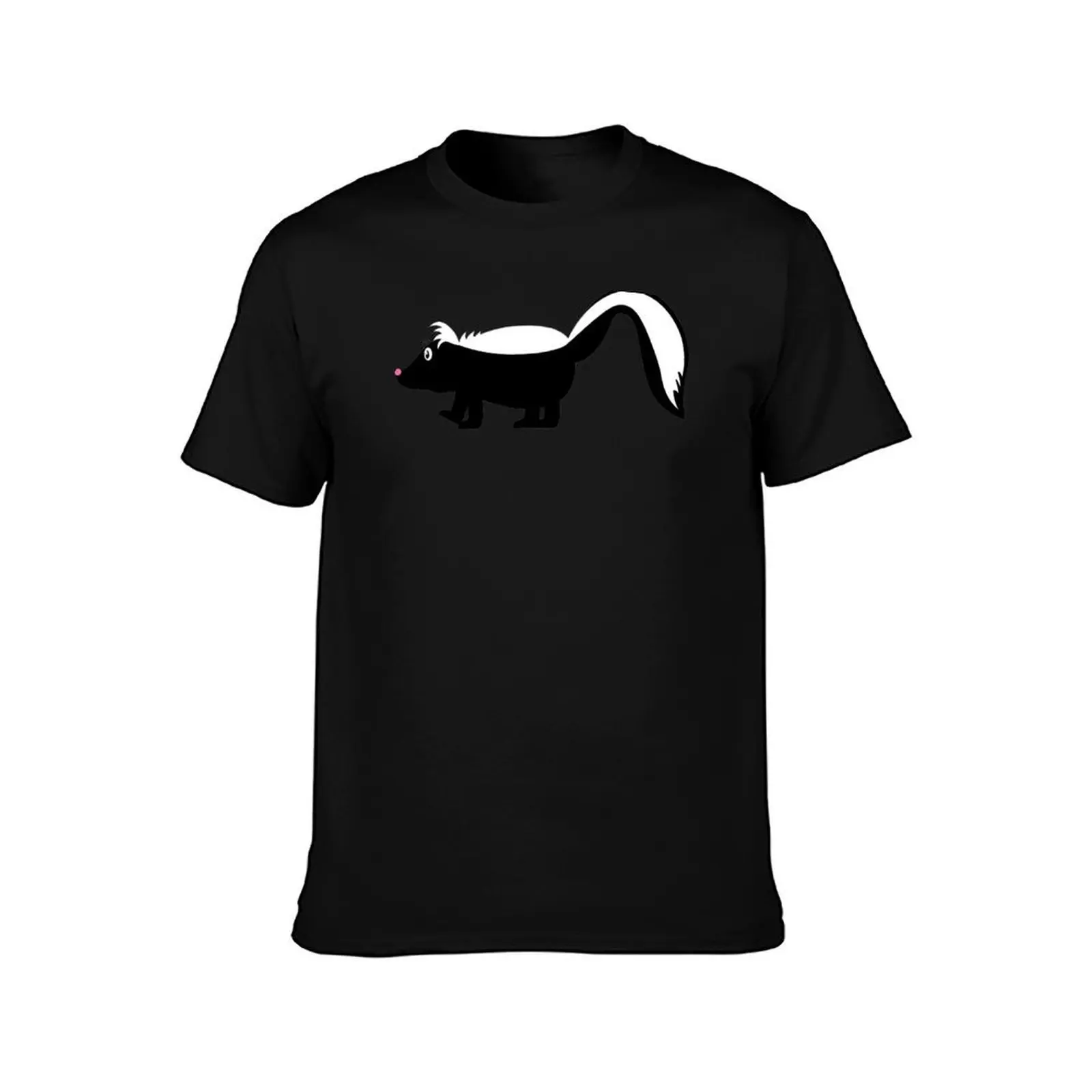 Adorable Skunk T-Shirt Simple Casual Short Sleeve Cotton T-Shirt