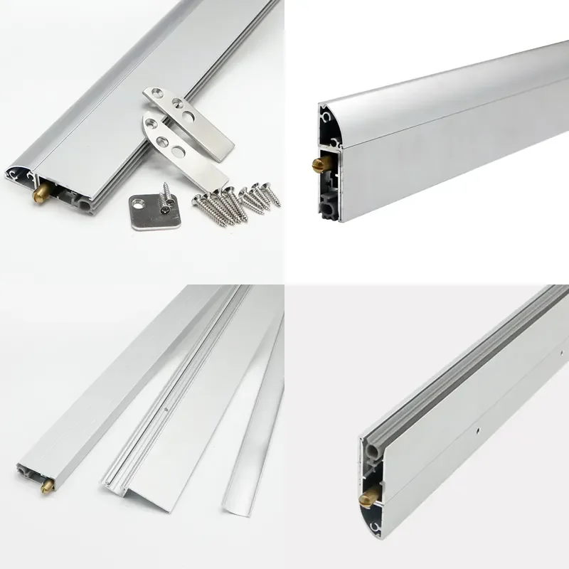 Surface Mounted Door Bottom Seal Strip, Aluminum Seal Strip, Automatic Falling Noise Door Seal Strip M061