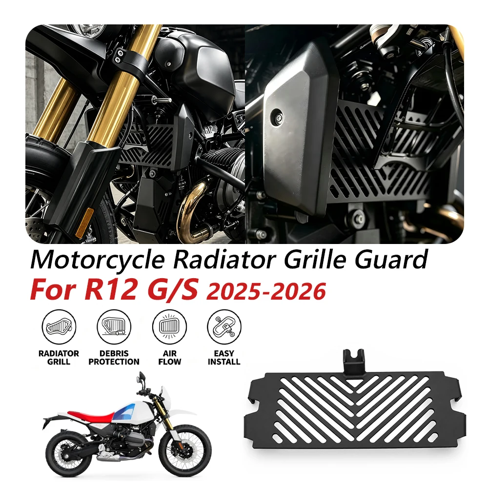 For BMW R12G/S R12GS R12 G/S R12 GS 2025-2026 Motorcycle Radiator Guard Water Tank Grille Cooler Protector Cover Accessories