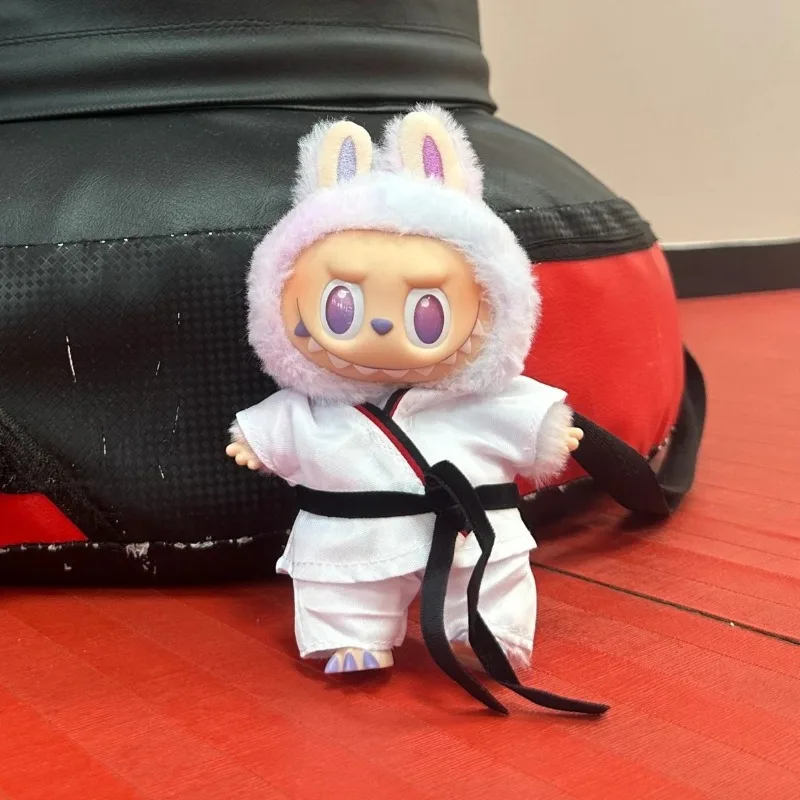 Nieuwe Labubu 3.0 Kleding Riem Taekwondo Pop Kleden voor Labubu Sport Leisure Pak Karate Kleding Mini Pluche Pop Accessoires Gift