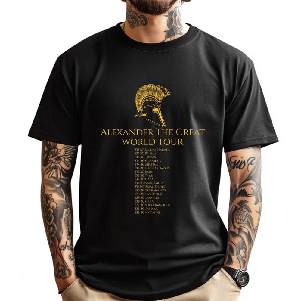 Ancient Greek History Alexander The Great World Tour New T Shirt Women Limited Time Special White T Shirt Men