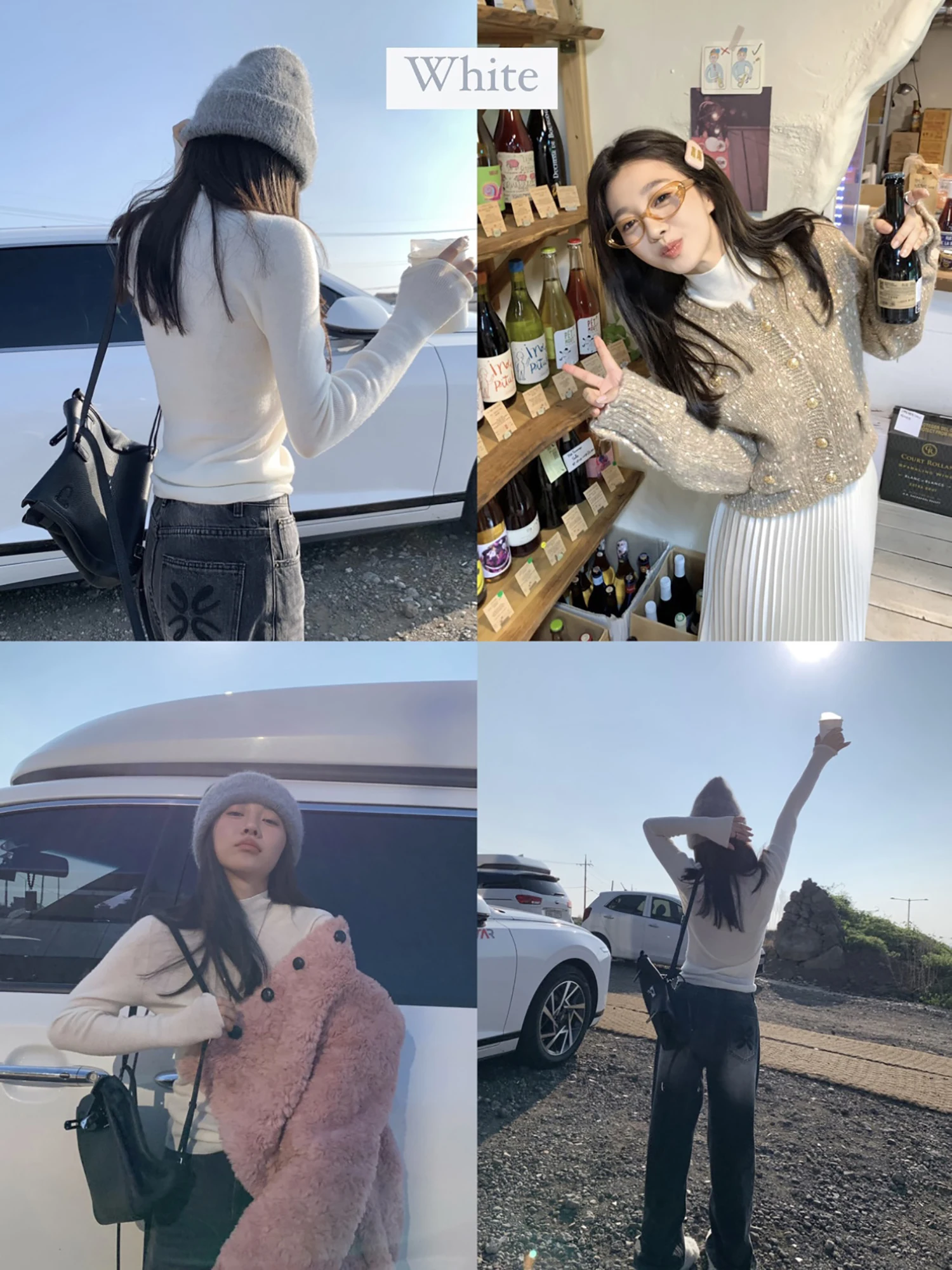 

Zhou Sl One-Piece Soluble Wool Silk Luminous Base irt New f High Collar Warm Fashionable Inner Wear