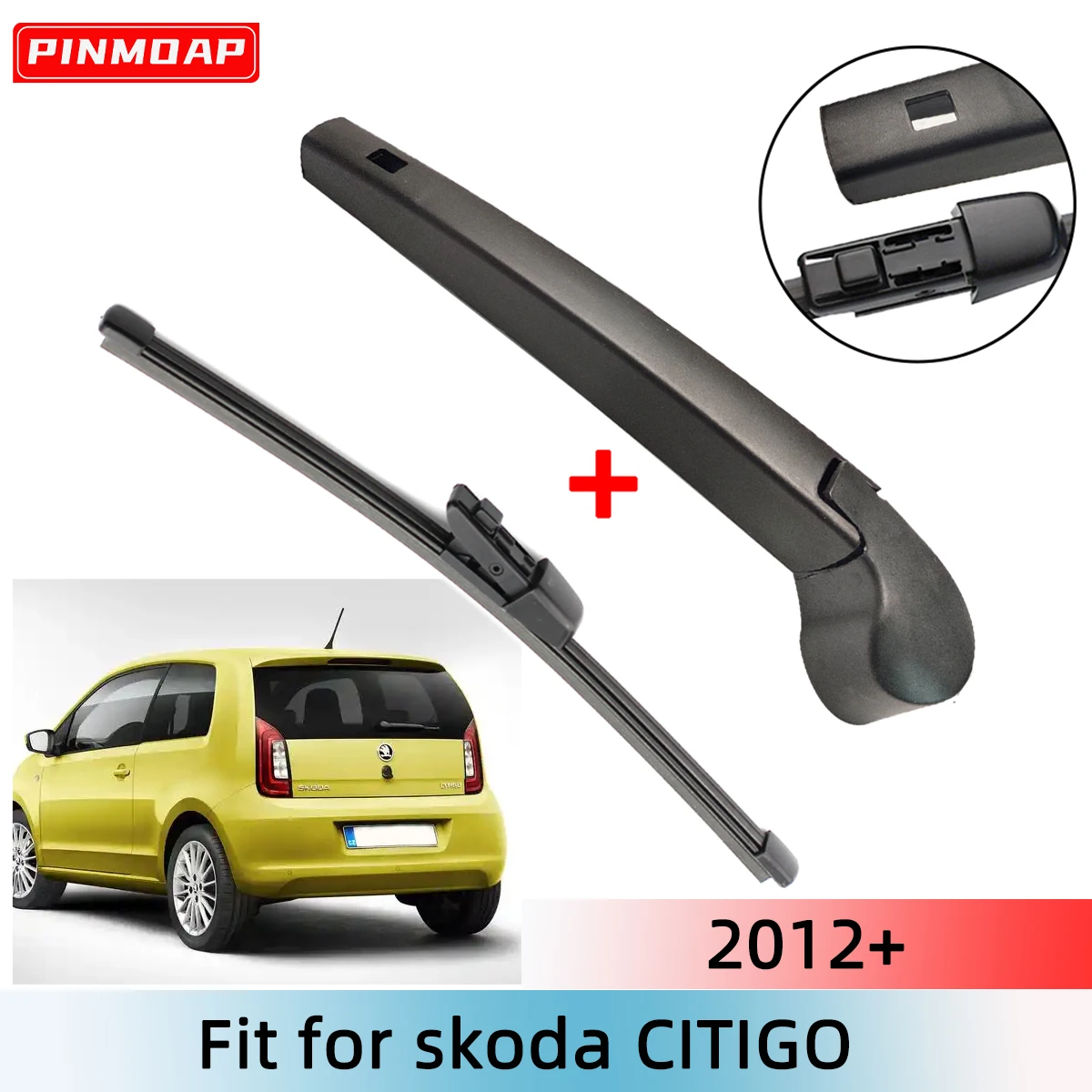 1/2PCS Wischerblatt-Wischerarm-Set für die Heckscheibe des Skoda CITIGO 2012+