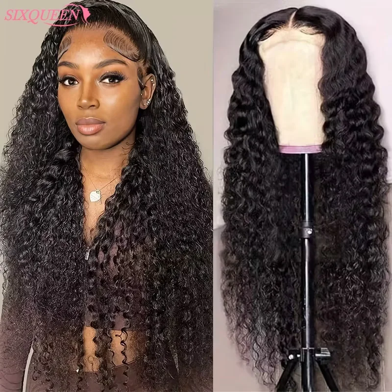 30 40 بوصة موجة عميقة باروكة من شعر طبيعي 250% الكثافة 13x6 شفافة HD الدانتيل الجبهة خصلات الشعر المستعار الإنسان مجعد الدانتيل شعر مستعار أمامي للنساء