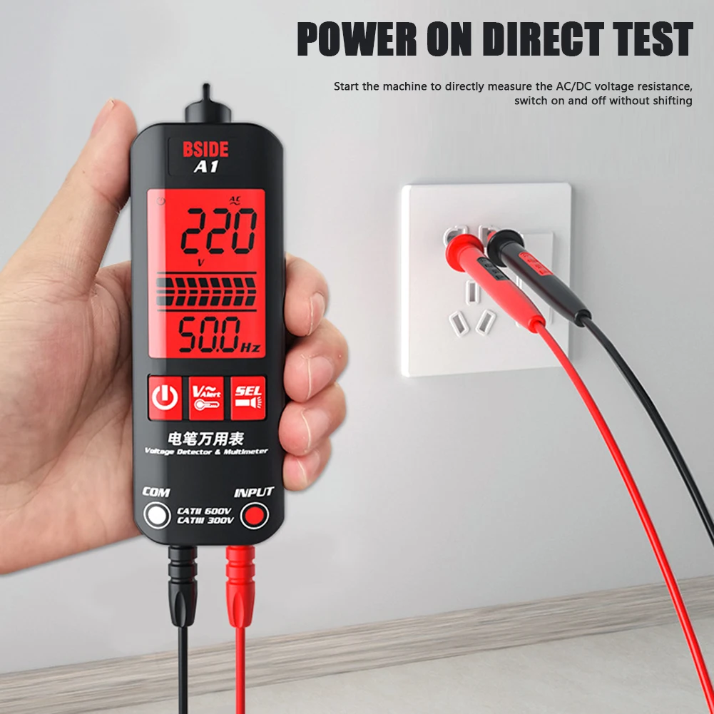 A1 Smart Automatic Anti-Burn Intelligent Digital Multimeter Multipurpose Electric Pen Voltmeter Multimeter Household Measuring