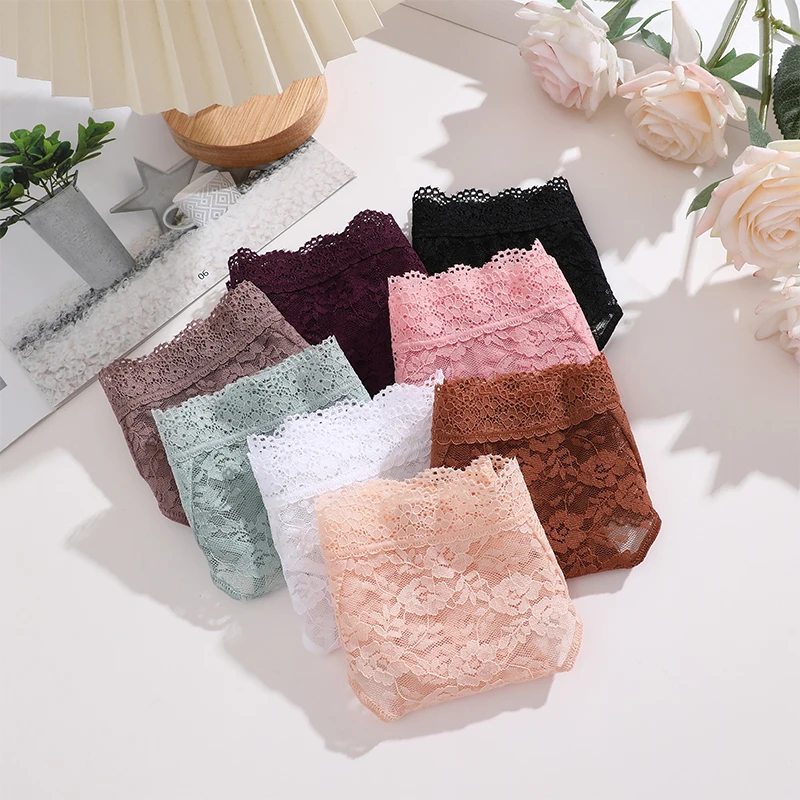 FINETOO 4PCS/Set S-XL Women Sexy Panties G-string Sexy Woman\'s Underwear Girl Lace Lingerie Female Bikini Lady Thong Intimates
