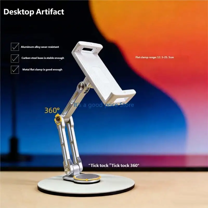  Adjustable Tablet Stand for Desk Metal Foldable Tablet Stand Portable Tablet